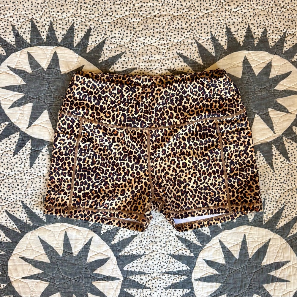 Leopard Print Biking Shorts